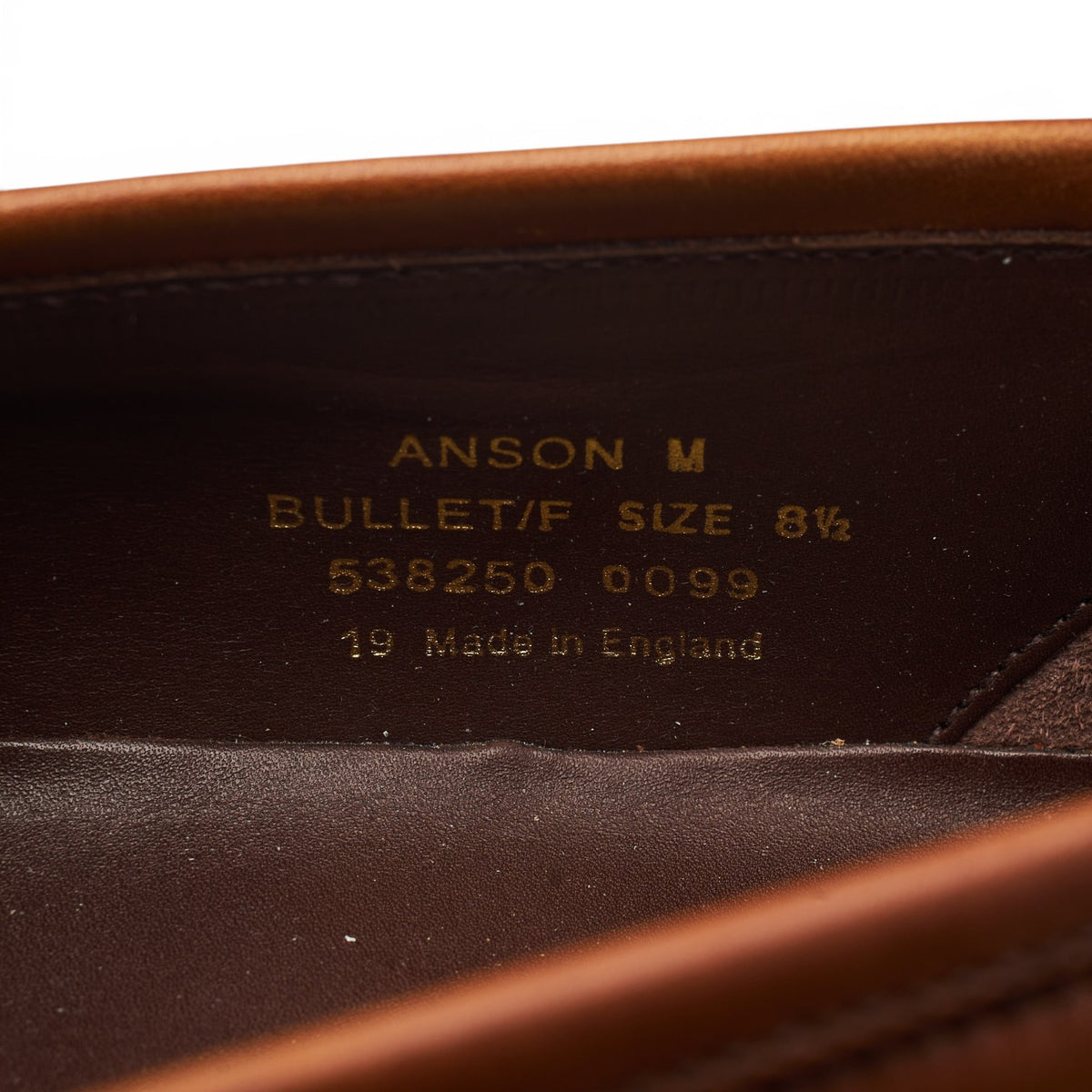 1880 'Anson' Tan Brown Leather Loafers UK 8.5 F