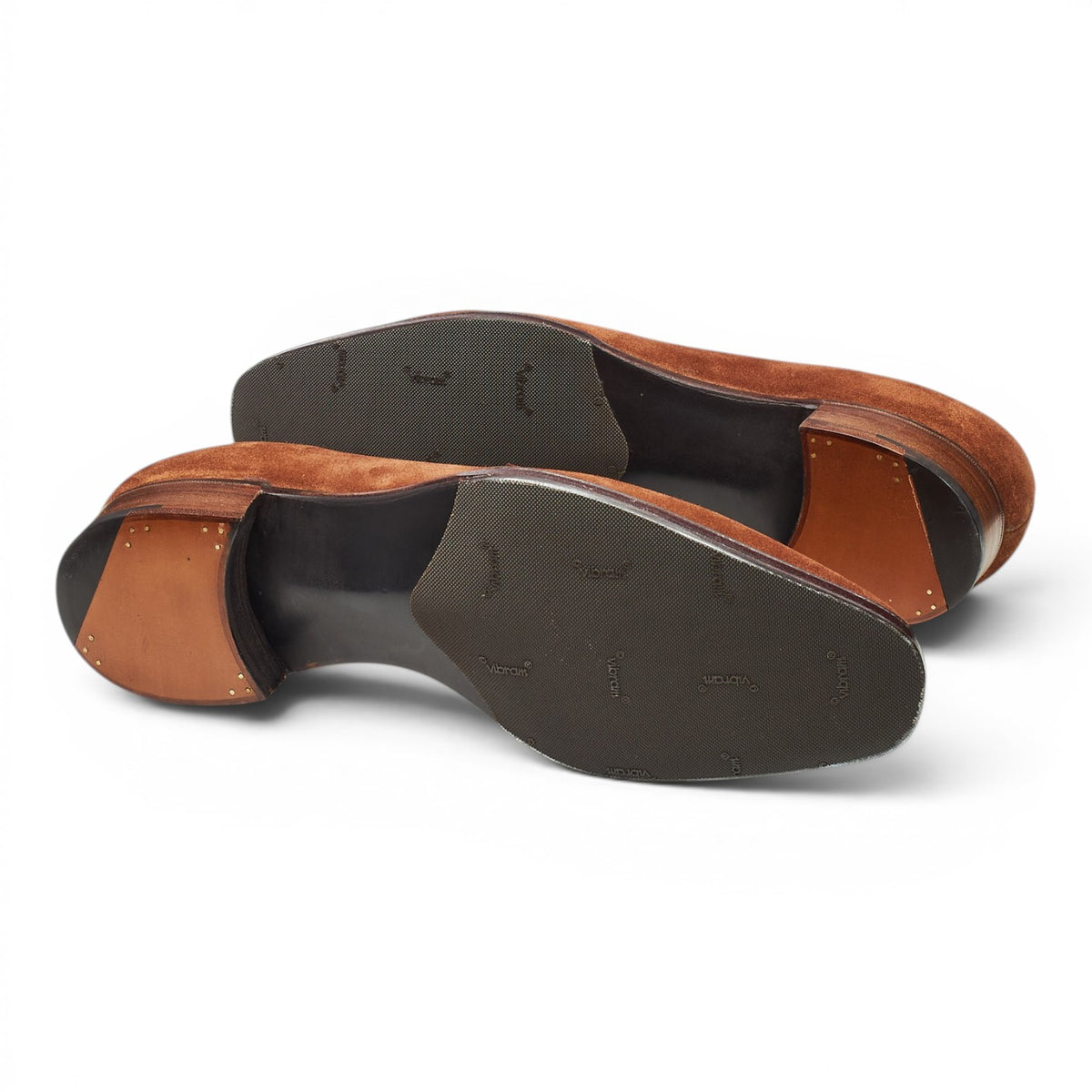'Antibes' Polo Brown Suede Split Toe Loafers UK 9 E
