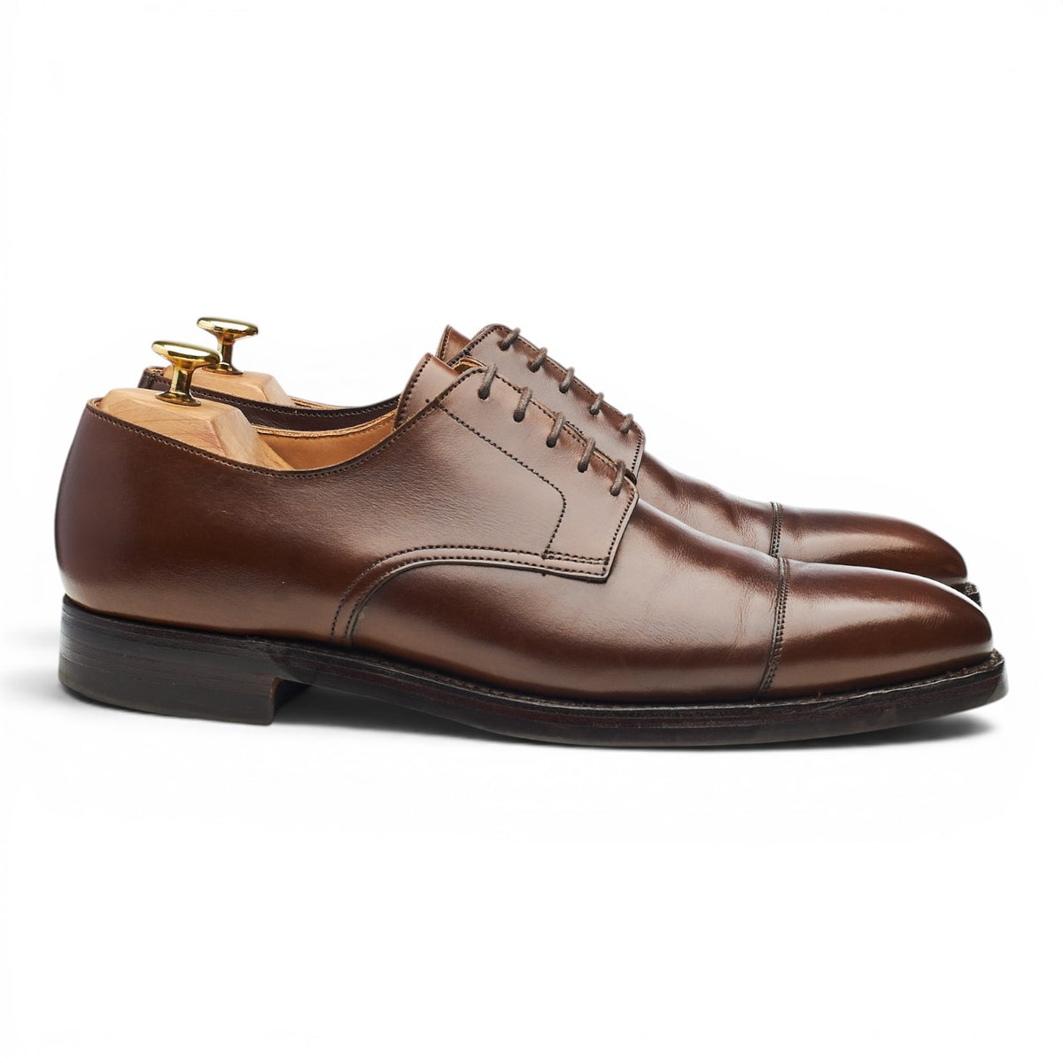 'Norwich' Dark Brown Leather Derby UK 8 E
