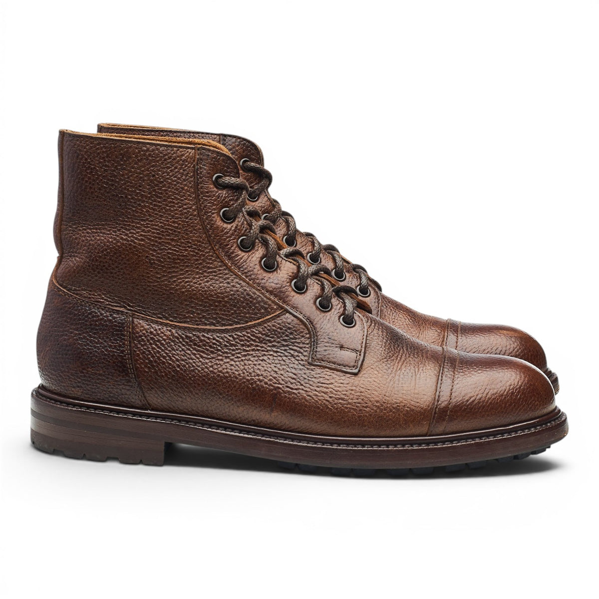'Giasee' Dark Brown Kudu Leather Boots UK 6.5 EU 40.5