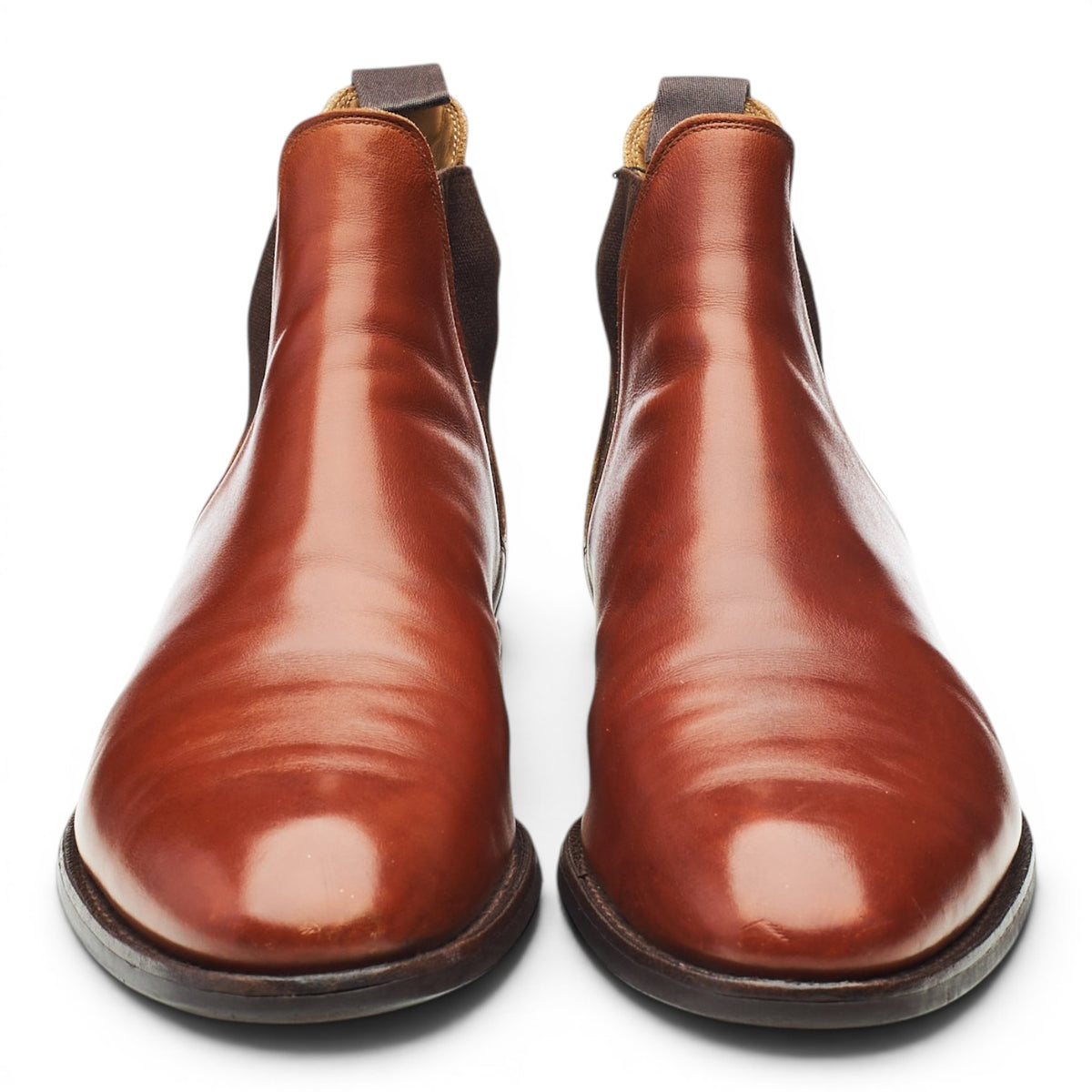 'Chelsea 8' Tan Brown Leather Chelsea Boots UK 9 E