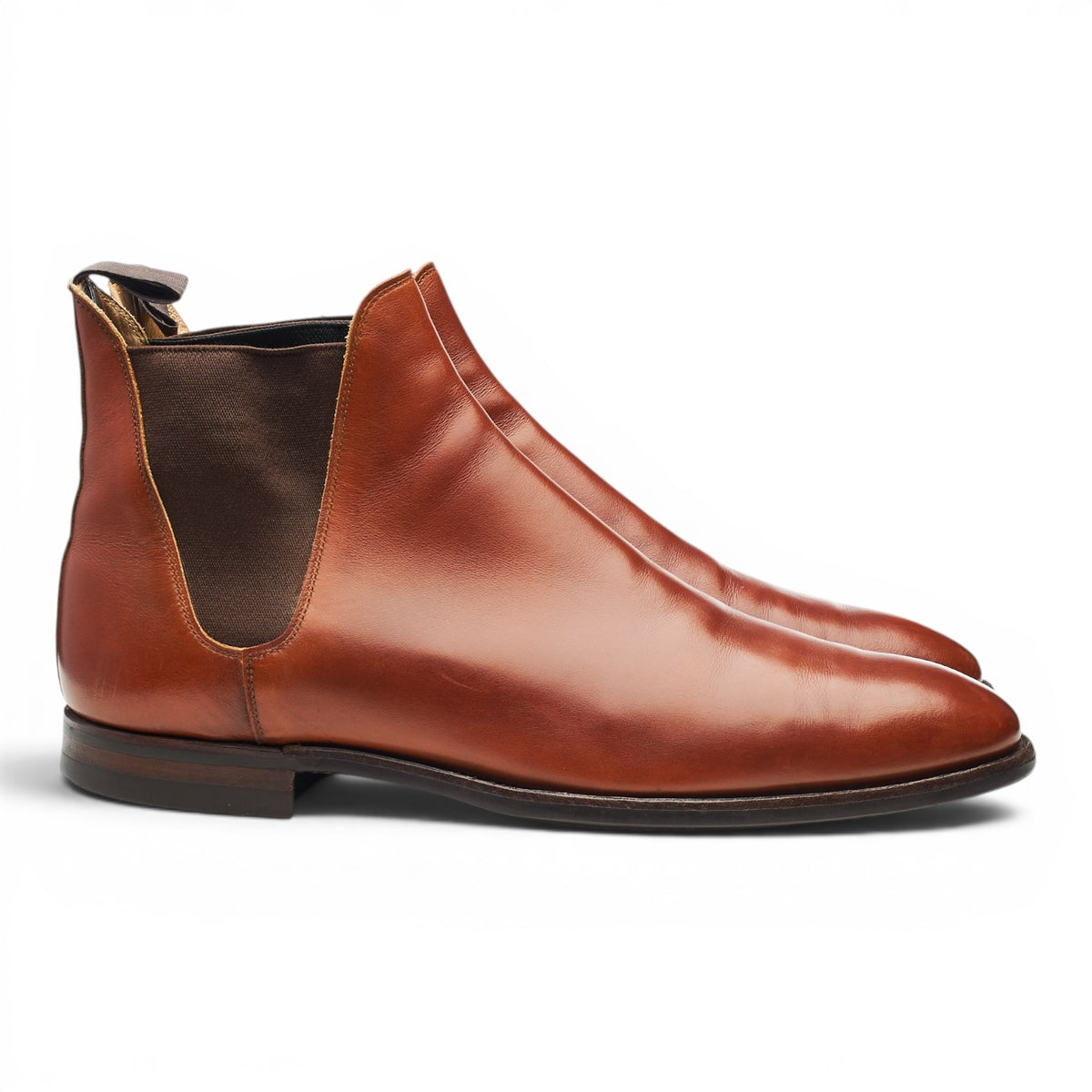 'Chelsea 8' Tan Brown Leather Chelsea Boots UK 9 E