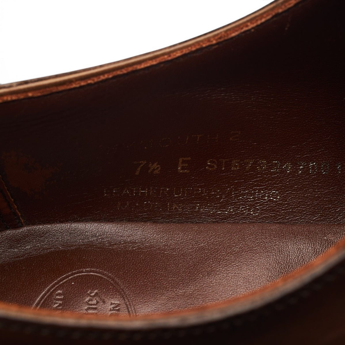 'Weymouth 2' Dark Brown Leather Wholecut Oxford UK 7.5 E