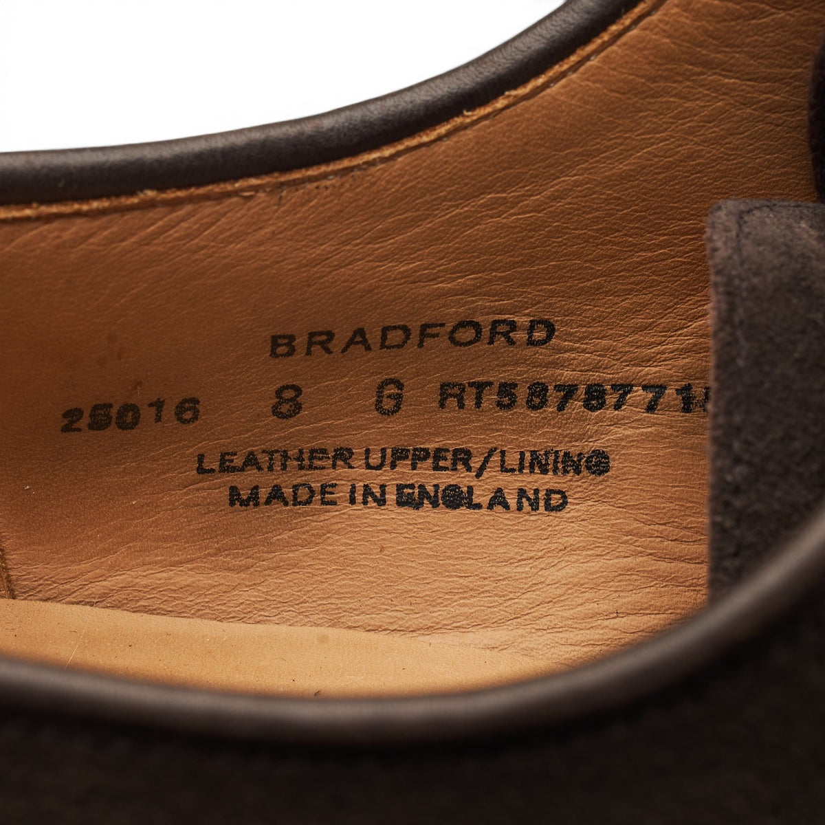 'Bradford' Dark Brown Suede Derby UK 8 G