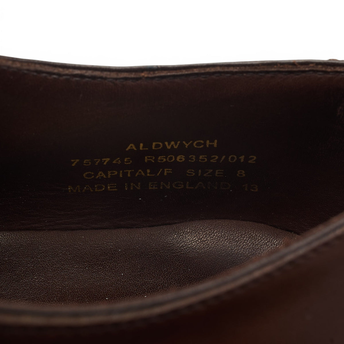 1880 'Aldwych' Brown Leather Oxford UK 8 F
