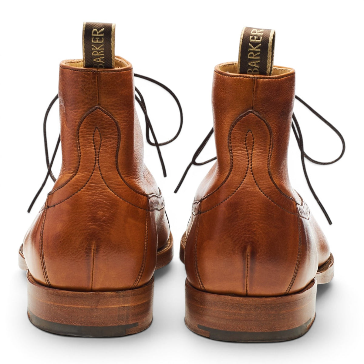 'Foley' Tan Brown Leather Brogue Boots UK 9 FX