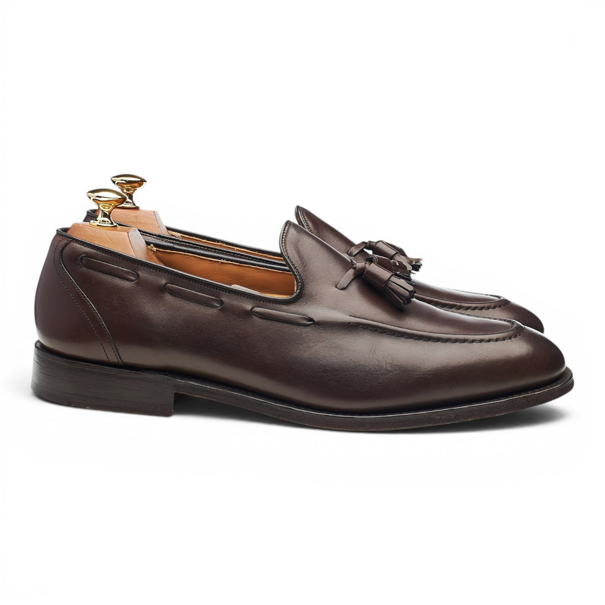 'Kingsley 2' Dark Brown Leather Tassel Loafers UK 9.5 G