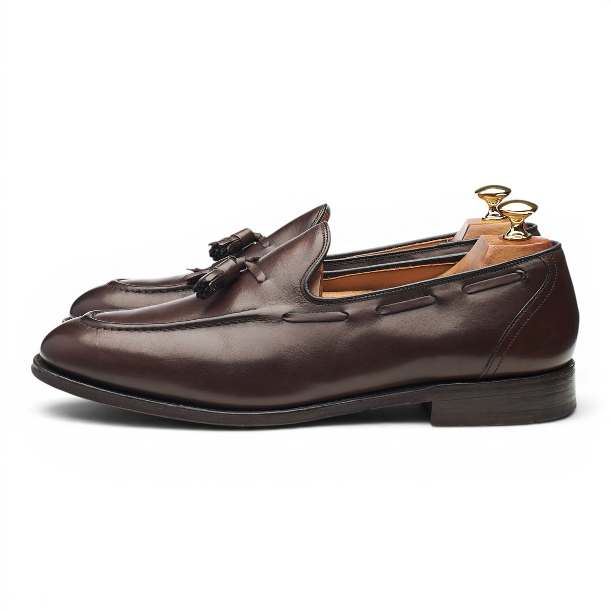 'Kingsley 2' Dark Brown Leather Tassel Loafers UK 9.5 G