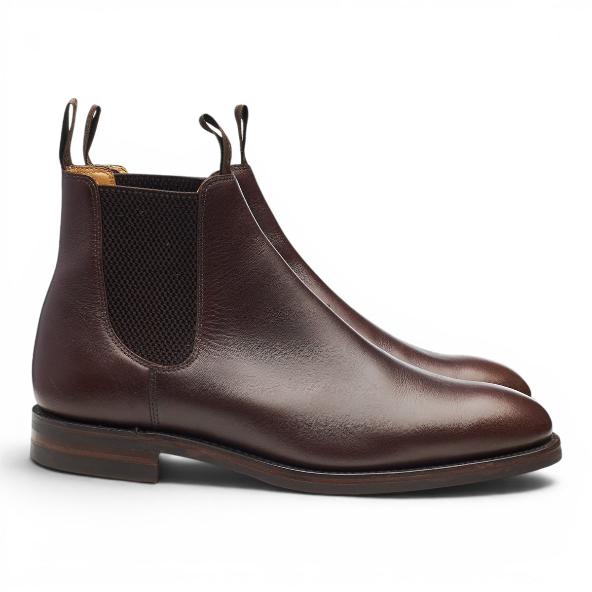 1880 'Chatsworth' Dark Brown Leather Chelsea Boots UK 8 G