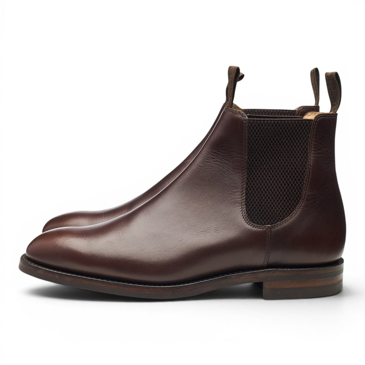 1880 'Chatsworth' Dark Brown Leather Chelsea Boots UK 8 G