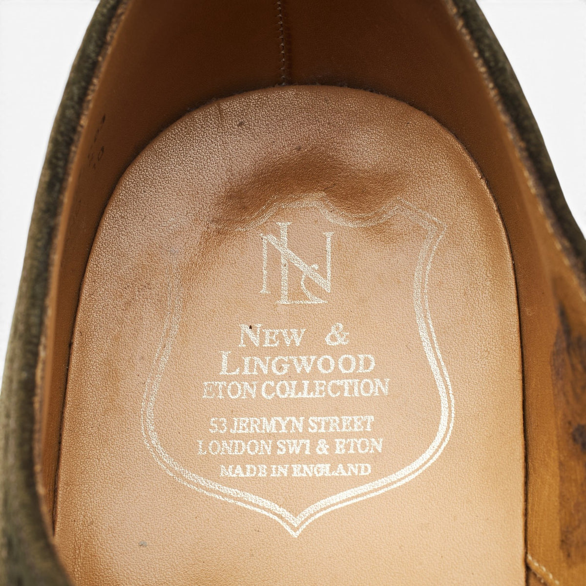 Loake 'Cambridge' Dark Green Suede Derby Brogues UK 8 F