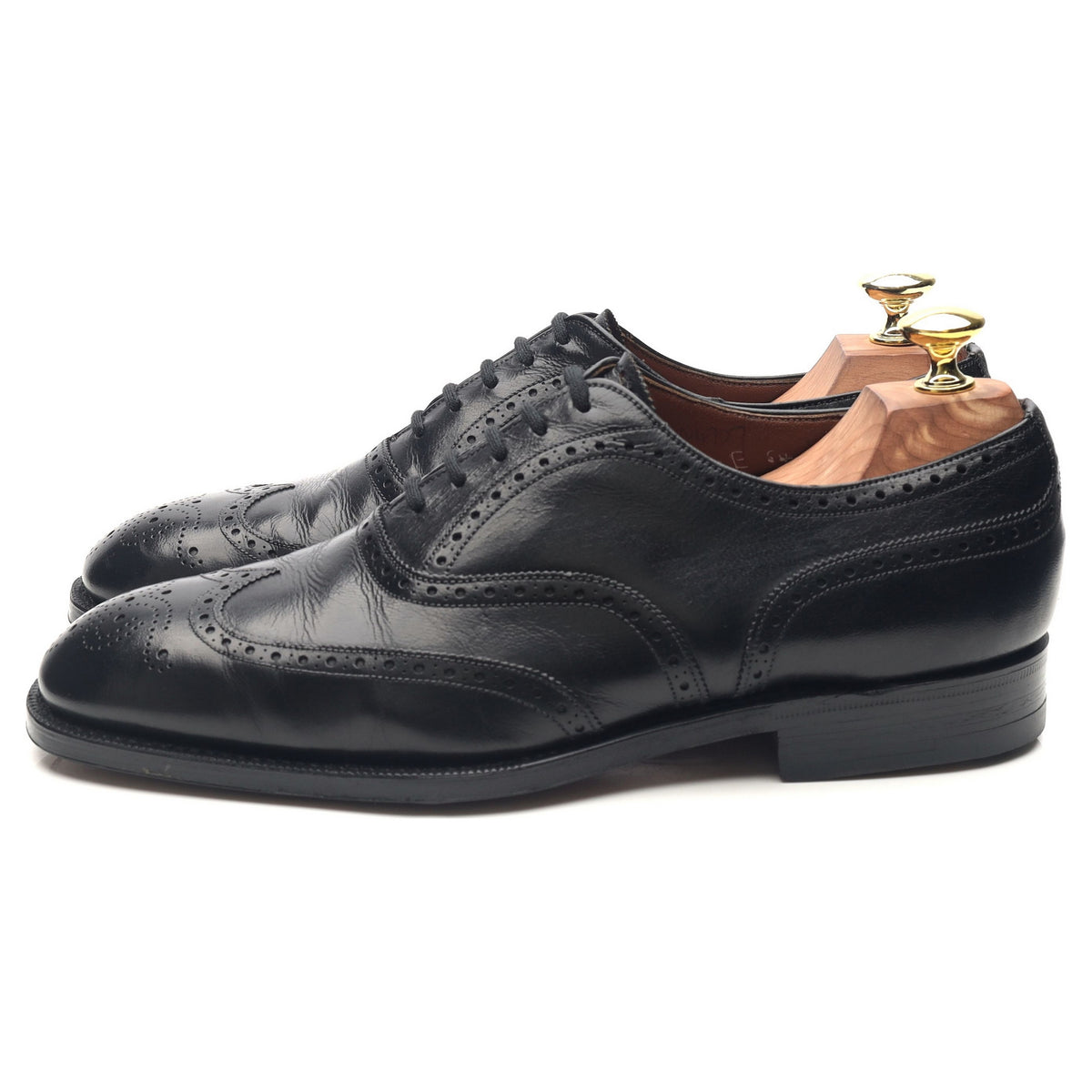 &#39;Chalfont&#39; Black Leather Brogues UK 7 E