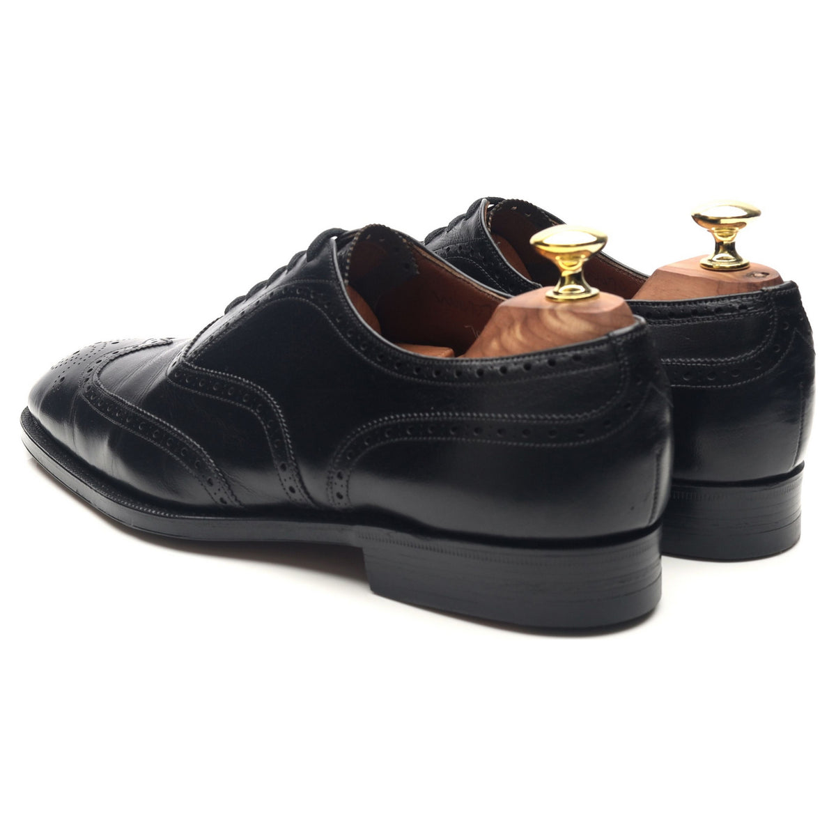 &#39;Chalfont&#39; Black Leather Brogues UK 7 E