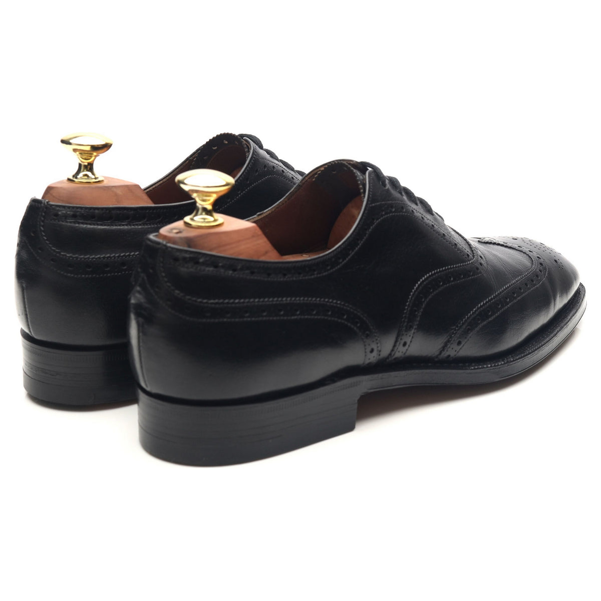 &#39;Chalfont&#39; Black Leather Brogues UK 7 E