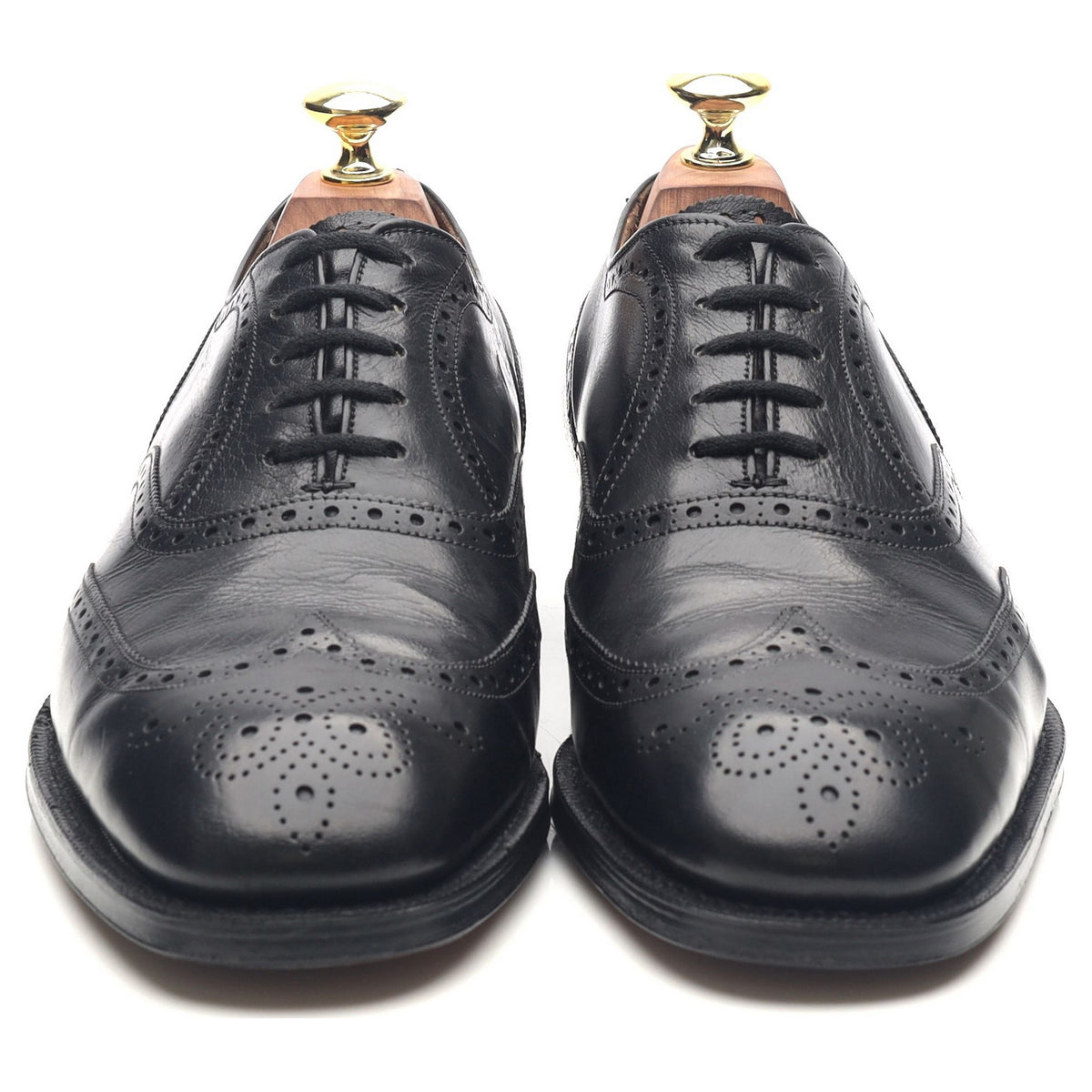 &#39;Chalfont&#39; Black Leather Brogues UK 7 E