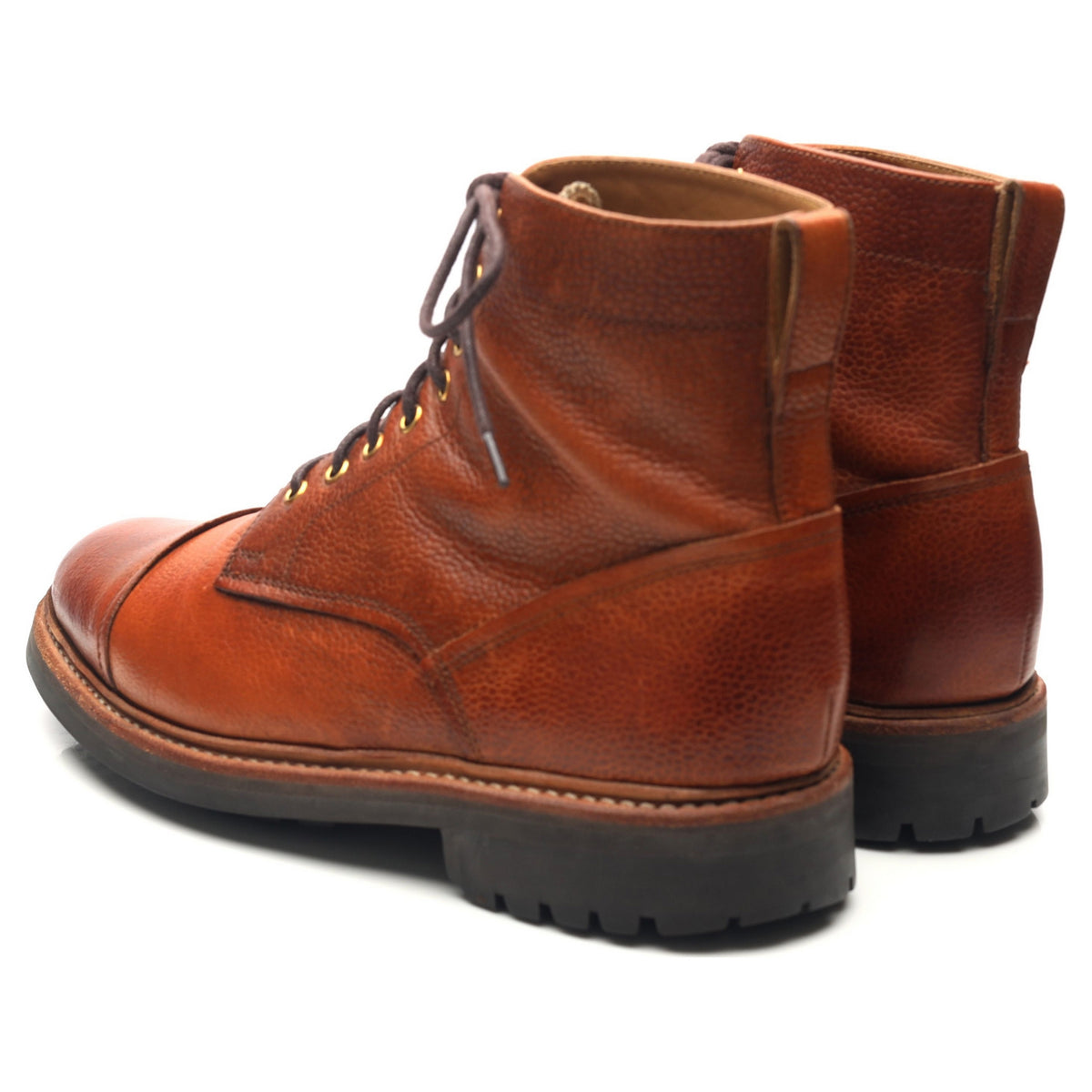 Joseph' Tan Brown Leather Derby Boots UK G Abbot's Shoes
