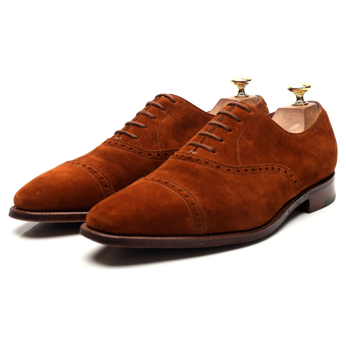 &#39;Avon&#39; Tan Brown Suede Oxford UK 9 E