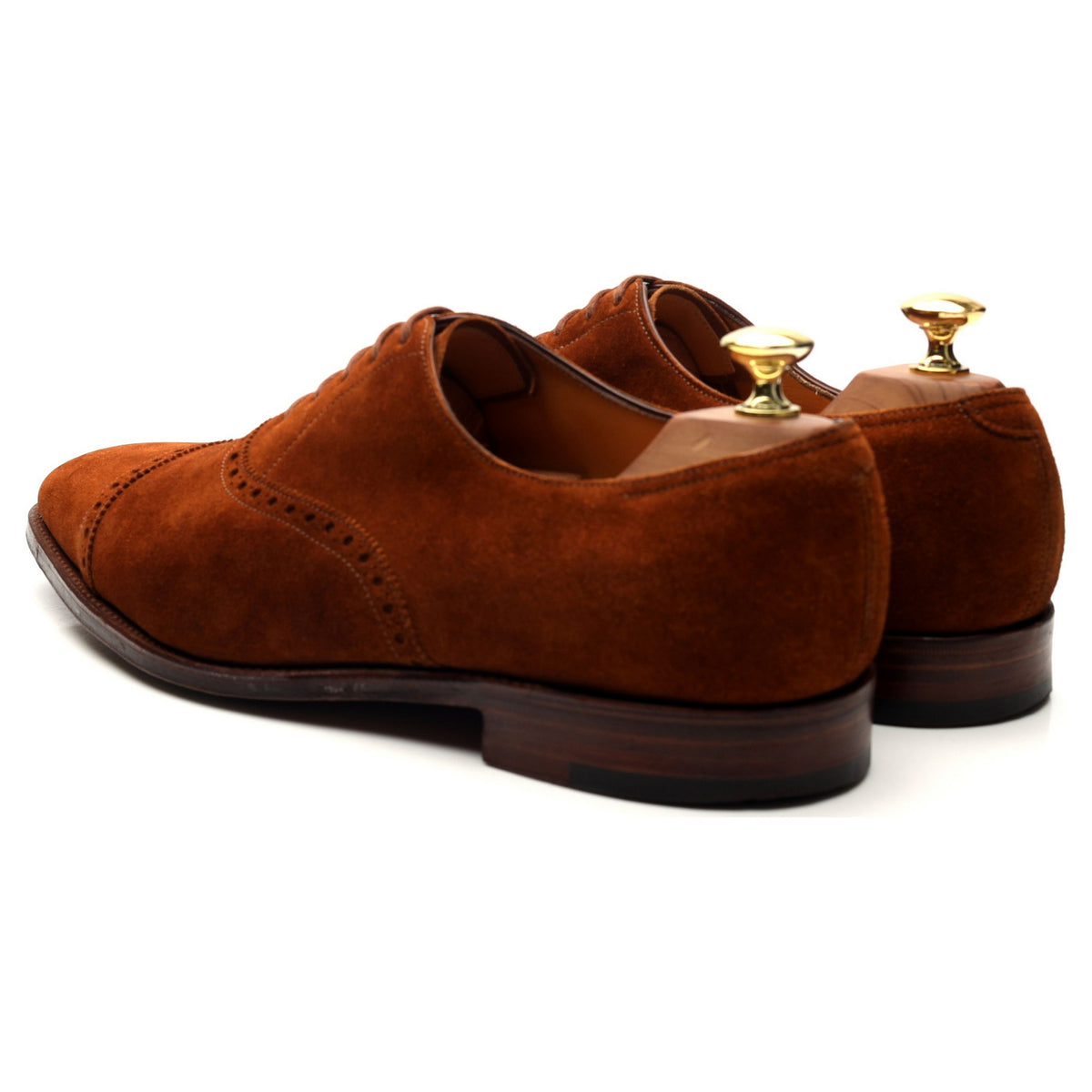 &#39;Avon&#39; Tan Brown Suede Oxford UK 9 E