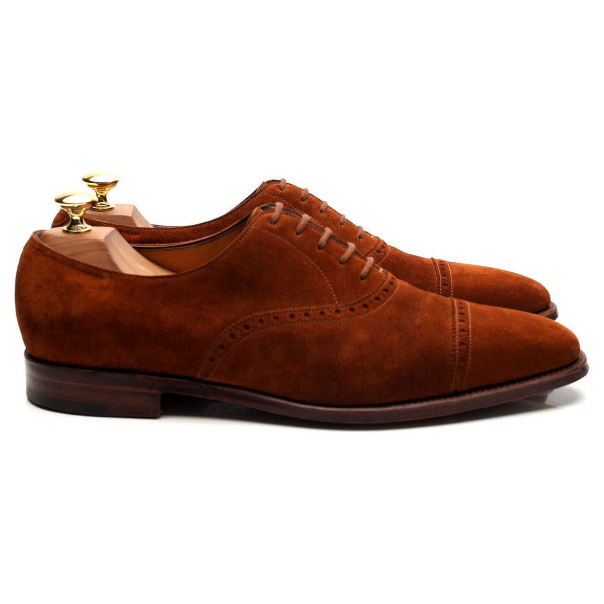 &#39;Avon&#39; Tan Brown Suede Oxford UK 9 E