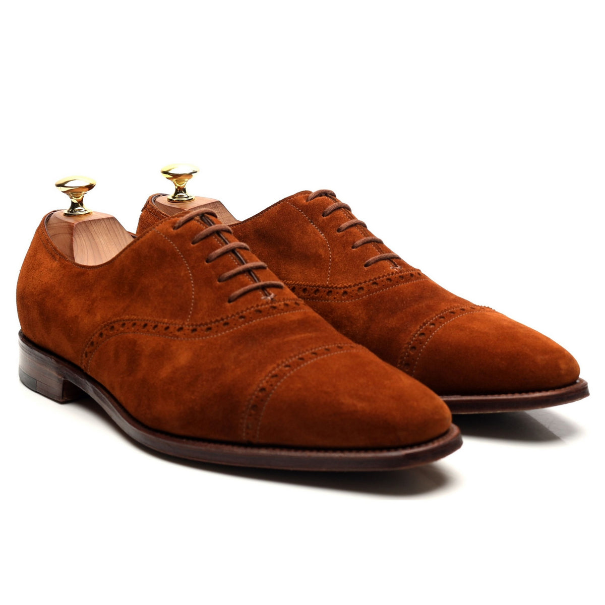 &#39;Avon&#39; Tan Brown Suede Oxford UK 9 E