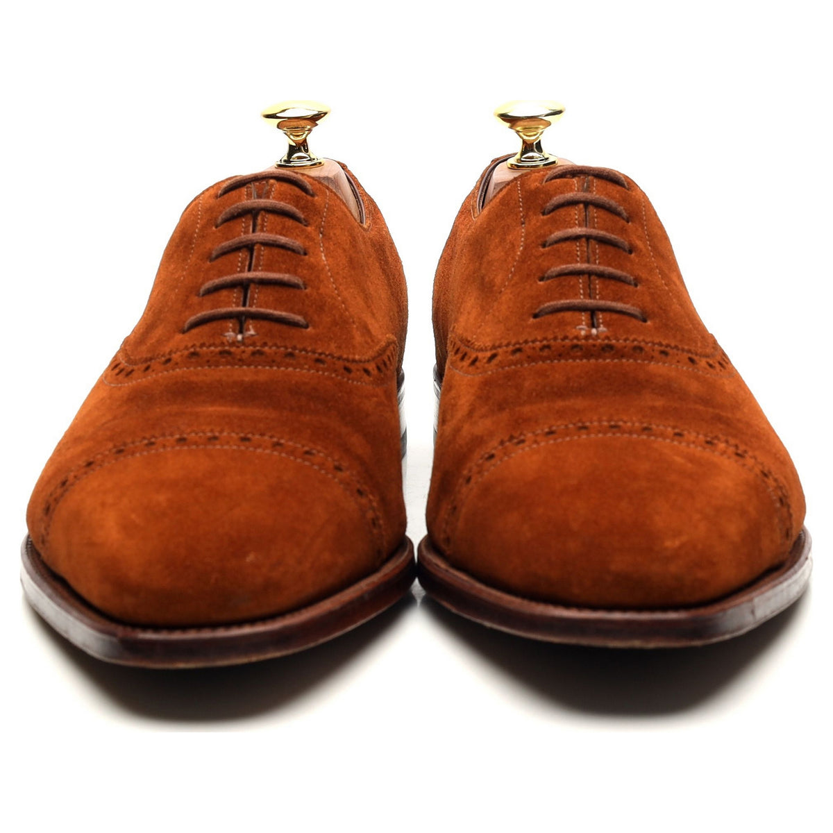 &#39;Avon&#39; Tan Brown Suede Oxford UK 9 E