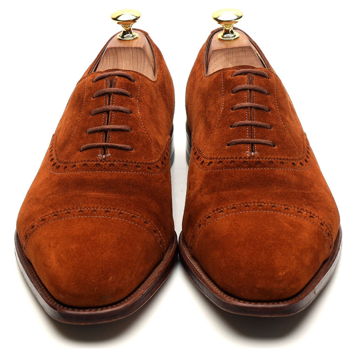 &#39;Avon&#39; Tan Brown Suede Oxford UK 9 E