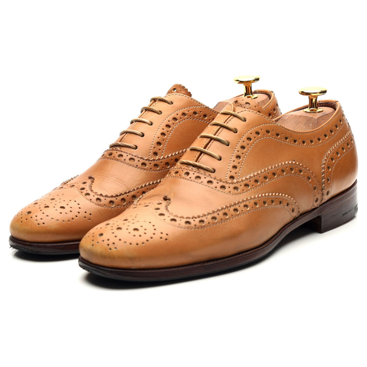 Women&#39;s &#39;Burwood&#39; Tan Brown Leather Oxford Brogues UK 5 EU 38