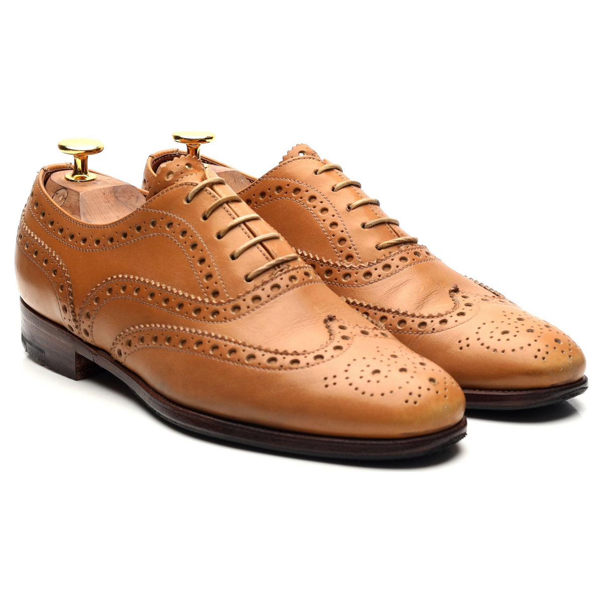 Women&#39;s &#39;Burwood&#39; Tan Brown Leather Oxford Brogues UK 5 EU 38