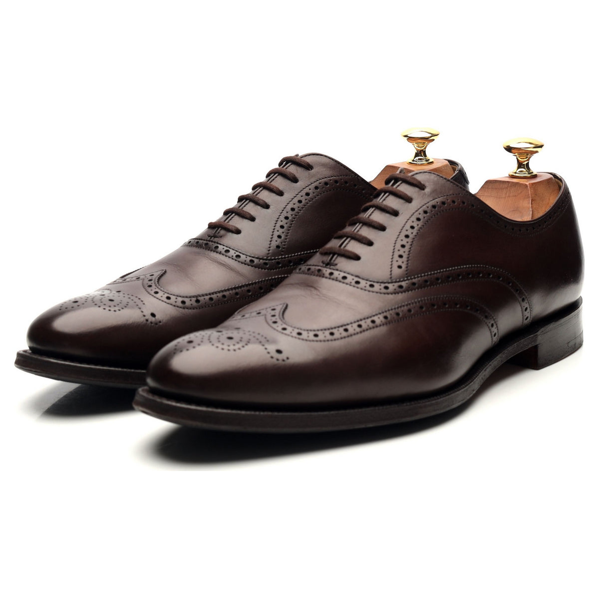 &#39;Berlin&#39; Dark Brown Leather Oxford Brogues UK 8.5 F