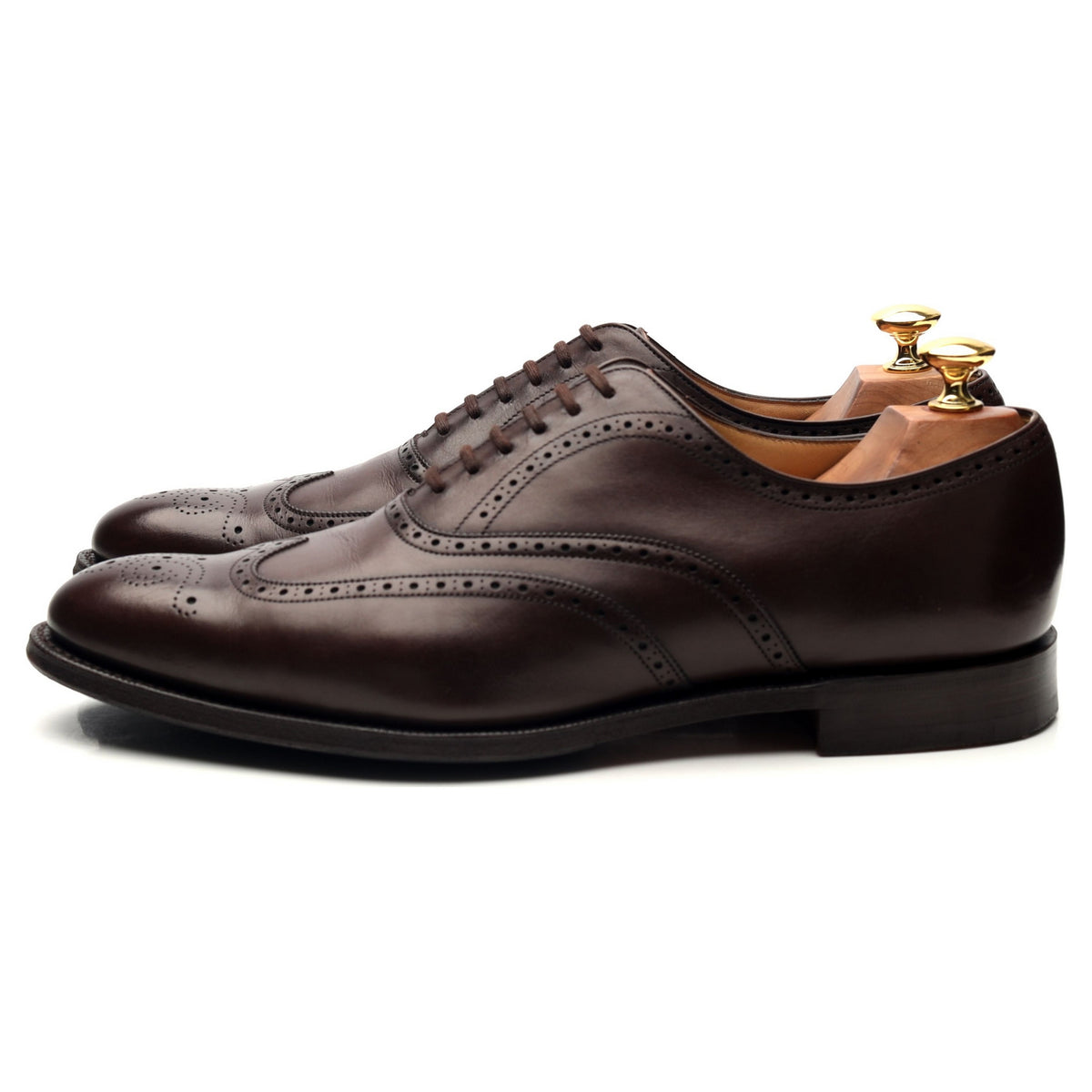 &#39;Berlin&#39; Dark Brown Leather Oxford Brogues UK 8.5 F