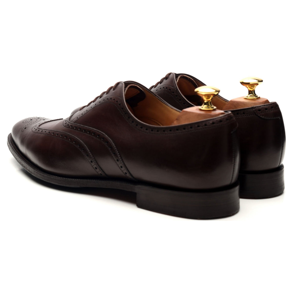 &#39;Berlin&#39; Dark Brown Leather Oxford Brogues UK 8.5 F