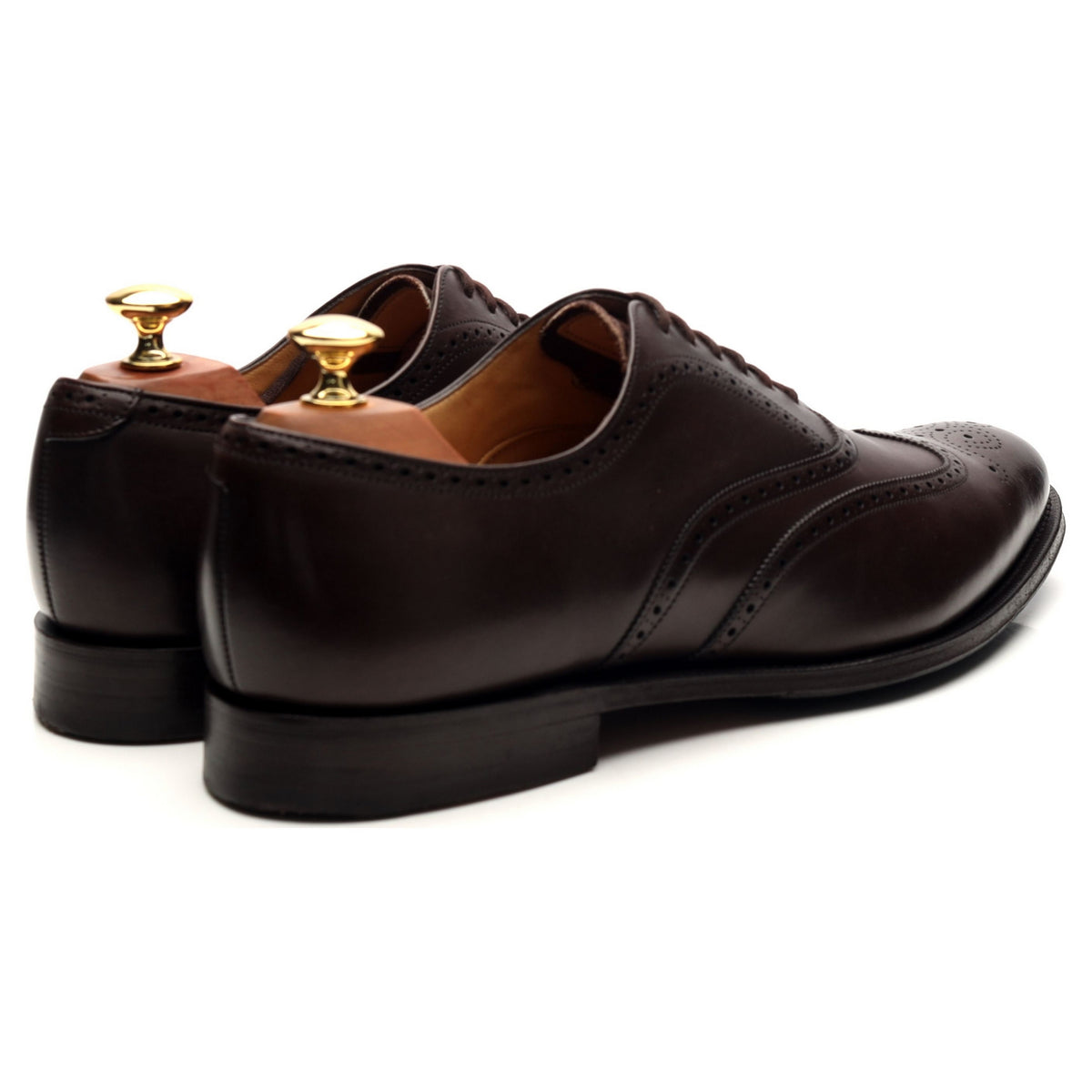 &#39;Berlin&#39; Dark Brown Leather Oxford Brogues UK 8.5 F