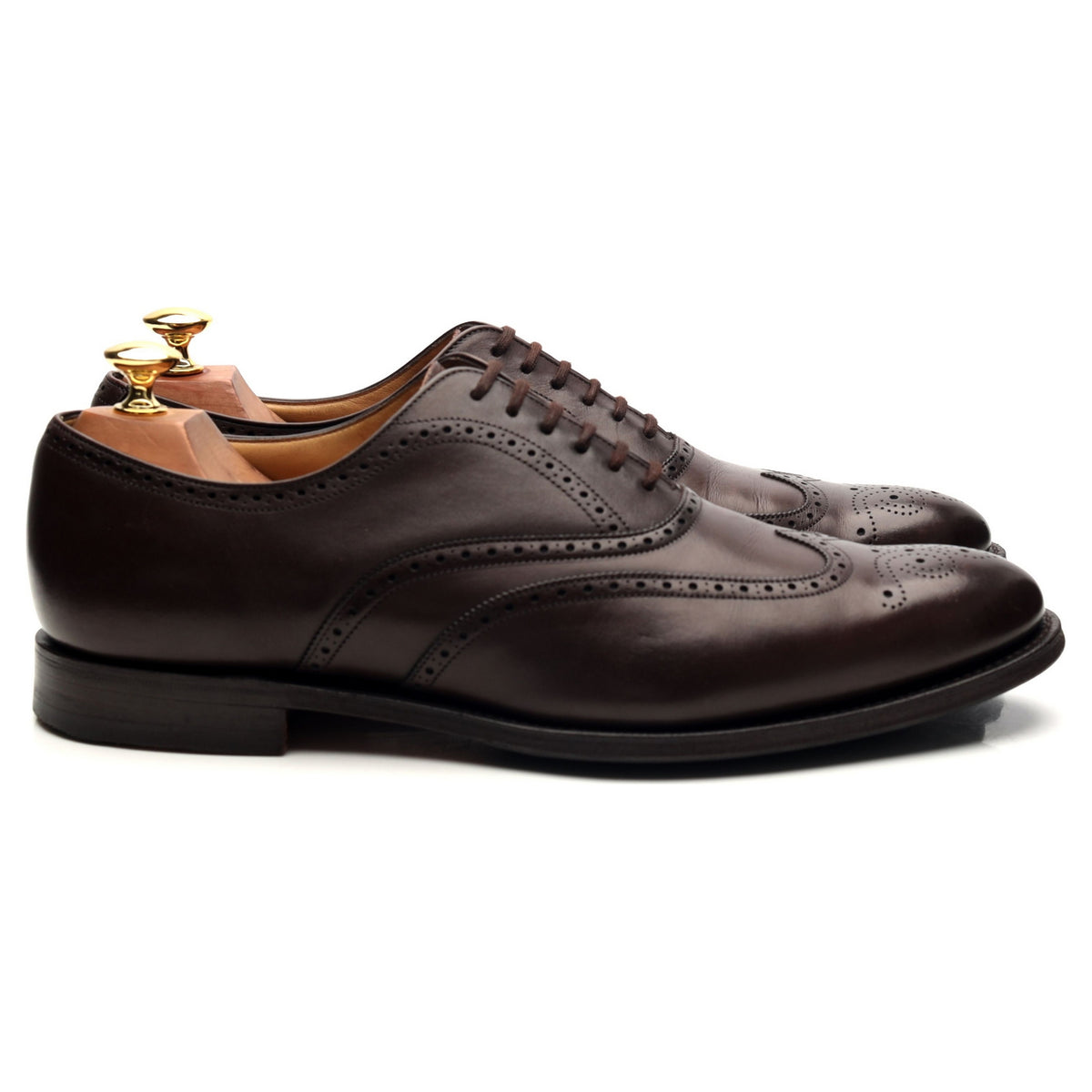 &#39;Berlin&#39; Dark Brown Leather Oxford Brogues UK 8.5 F