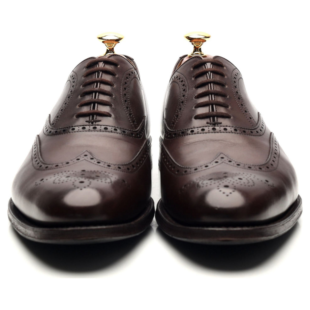 &#39;Berlin&#39; Dark Brown Leather Oxford Brogues UK 8.5 F