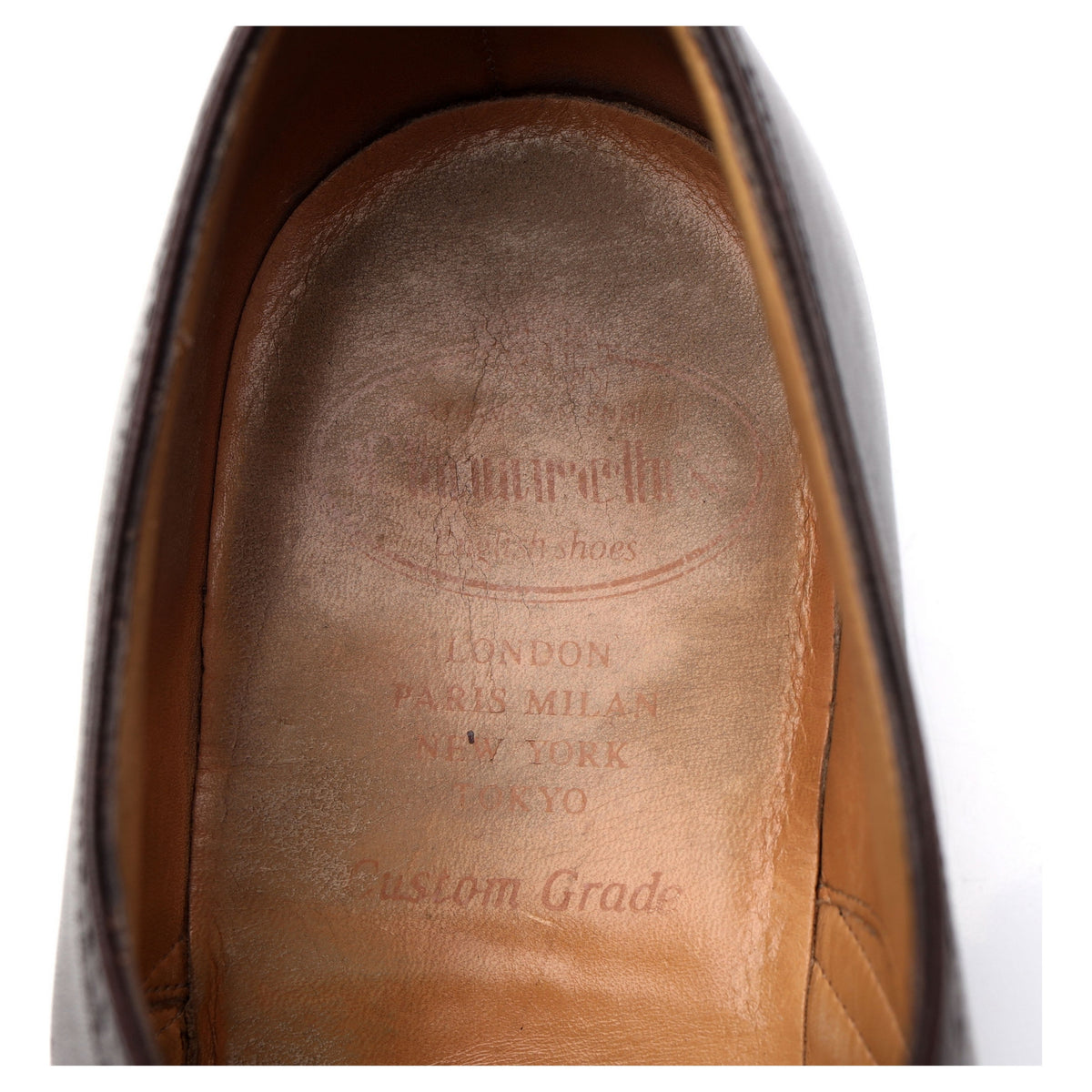 &#39;Berlin&#39; Dark Brown Leather Oxford Brogues UK 8.5 F