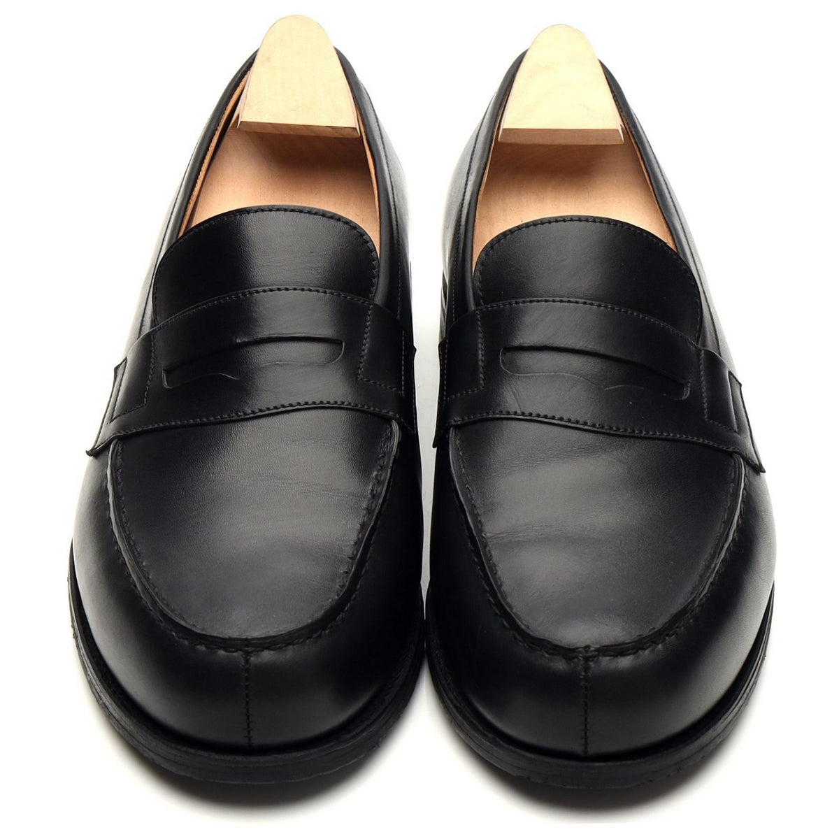 &#39;180 Mocassin&#39; Black Leather Loafers 7 E UK 8