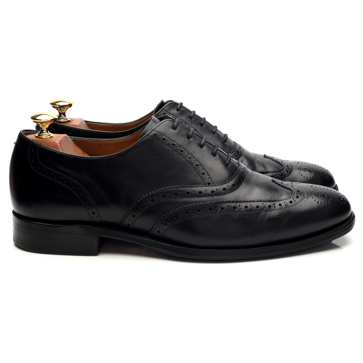 &#39;Glasgow&#39; Black Leather Oxford Brogues UK 9.5 G