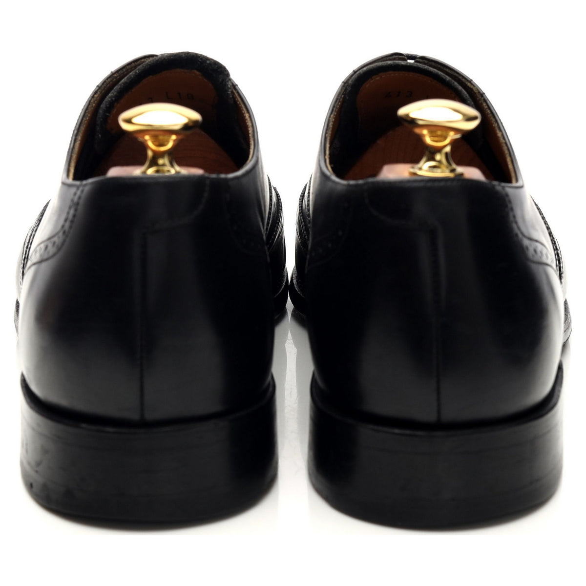 &#39;Glasgow&#39; Black Leather Oxford Brogues UK 9.5 G