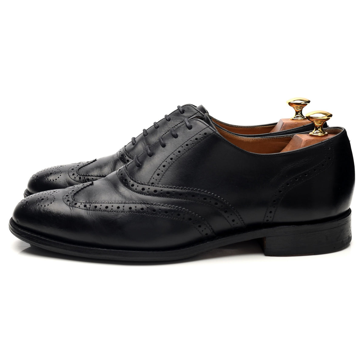 &#39;Glasgow&#39; Black Leather Oxford Brogues UK 9.5 G