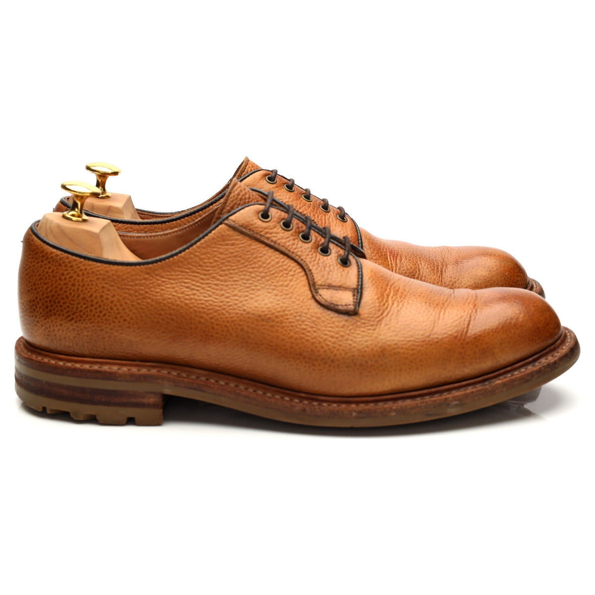 Herring &#39;Fursdon&#39; Tan Brown Grain Leather Derby UK 9 F