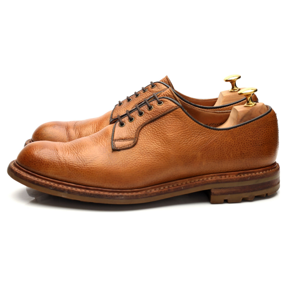 Herring &#39;Fursdon&#39; Tan Brown Grain Leather Derby UK 9 F