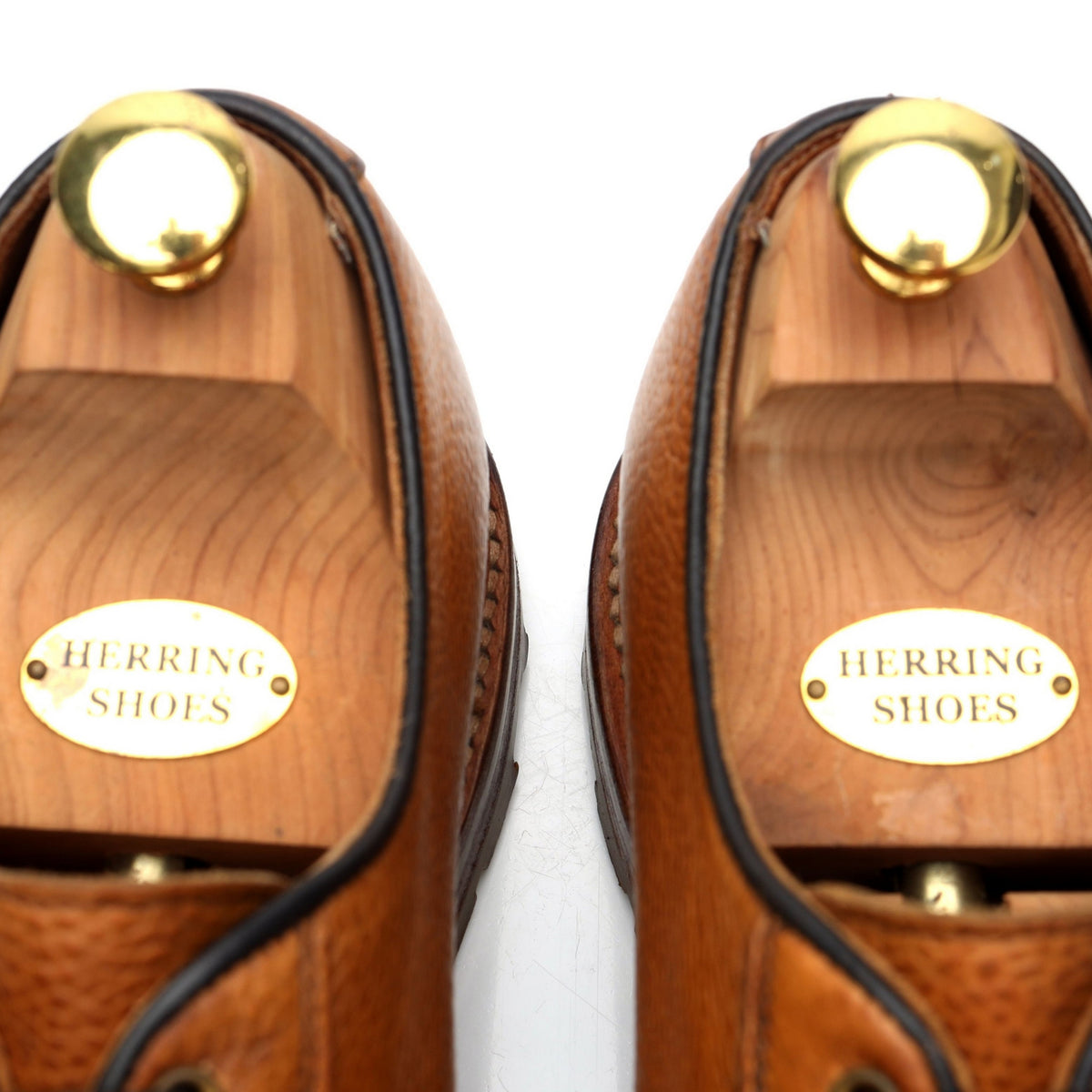 Herring &#39;Fursdon&#39; Tan Brown Grain Leather Derby UK 9 F