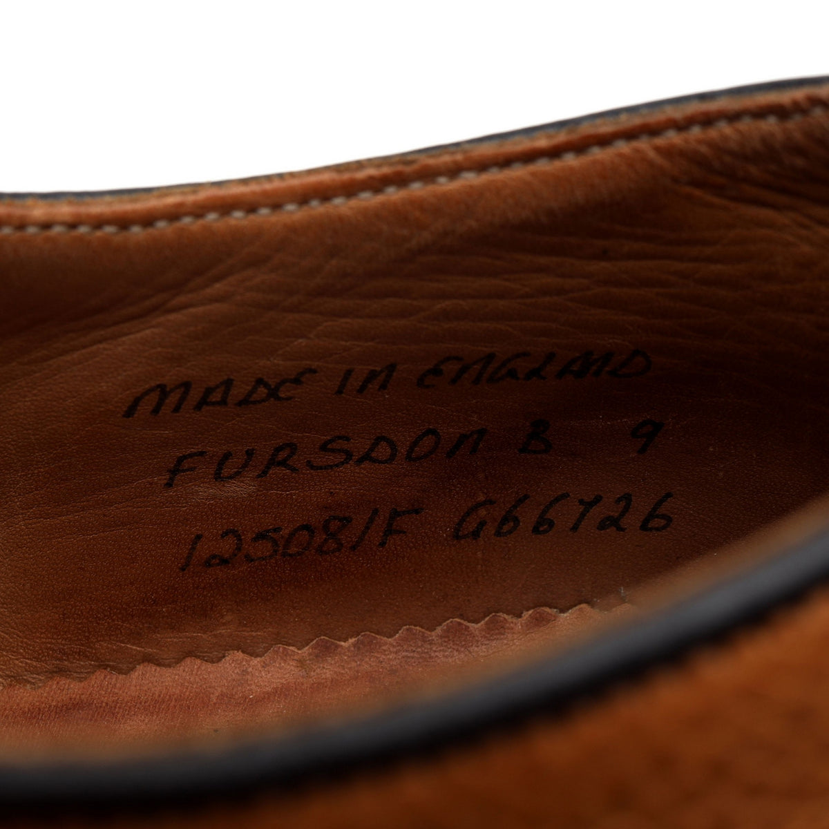 Herring &#39;Fursdon&#39; Tan Brown Grain Leather Derby UK 9 F