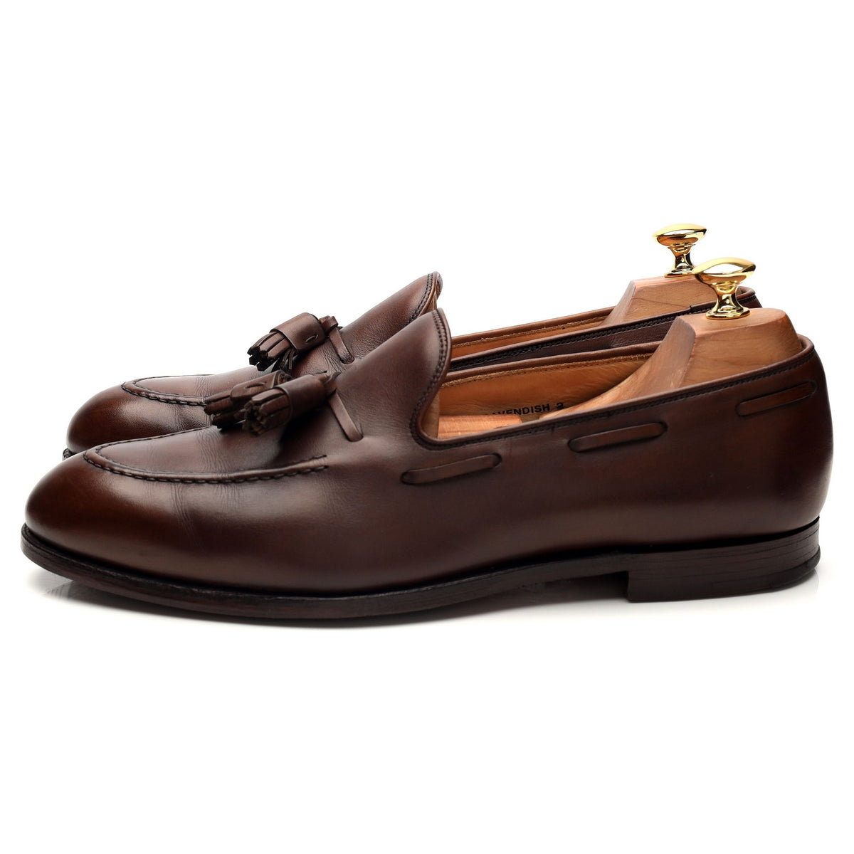 &#39;Cavendish 2&#39; Dark Brown Leather Tassel Loafers UK 9.5 E
