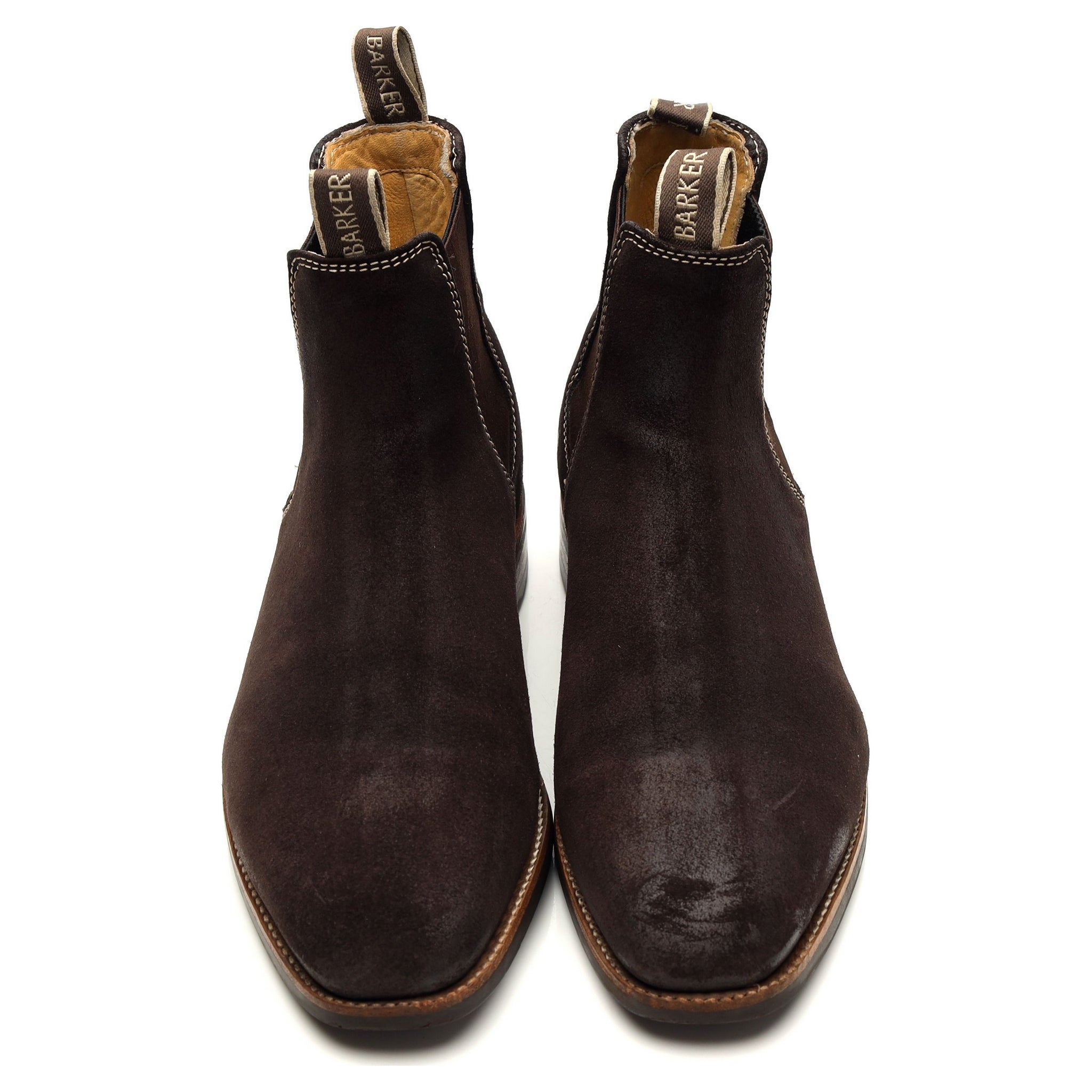 'Mansfield' Brown Suede Chelsea Boots UK F