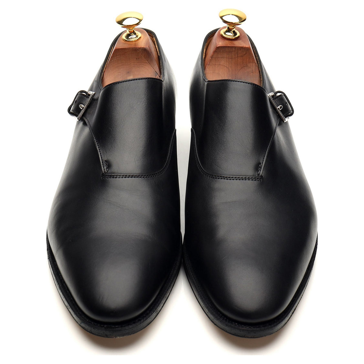 &#39;Jermyn II&#39; Black Leather Monk Strap UK 9 E
