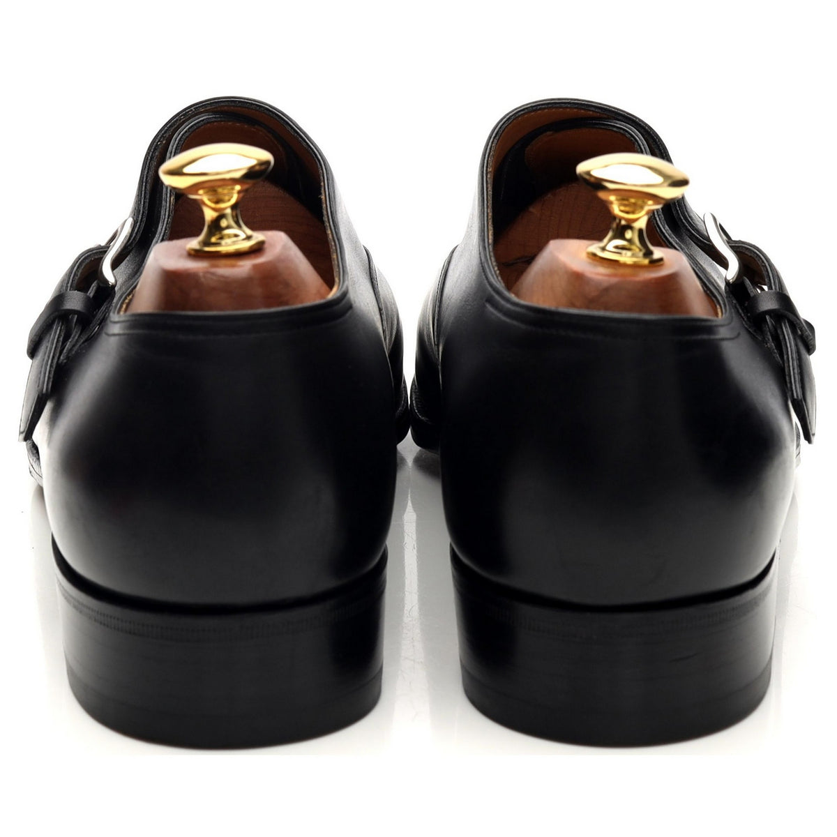 &#39;Jermyn II&#39; Black Leather Monk Strap UK 9 E