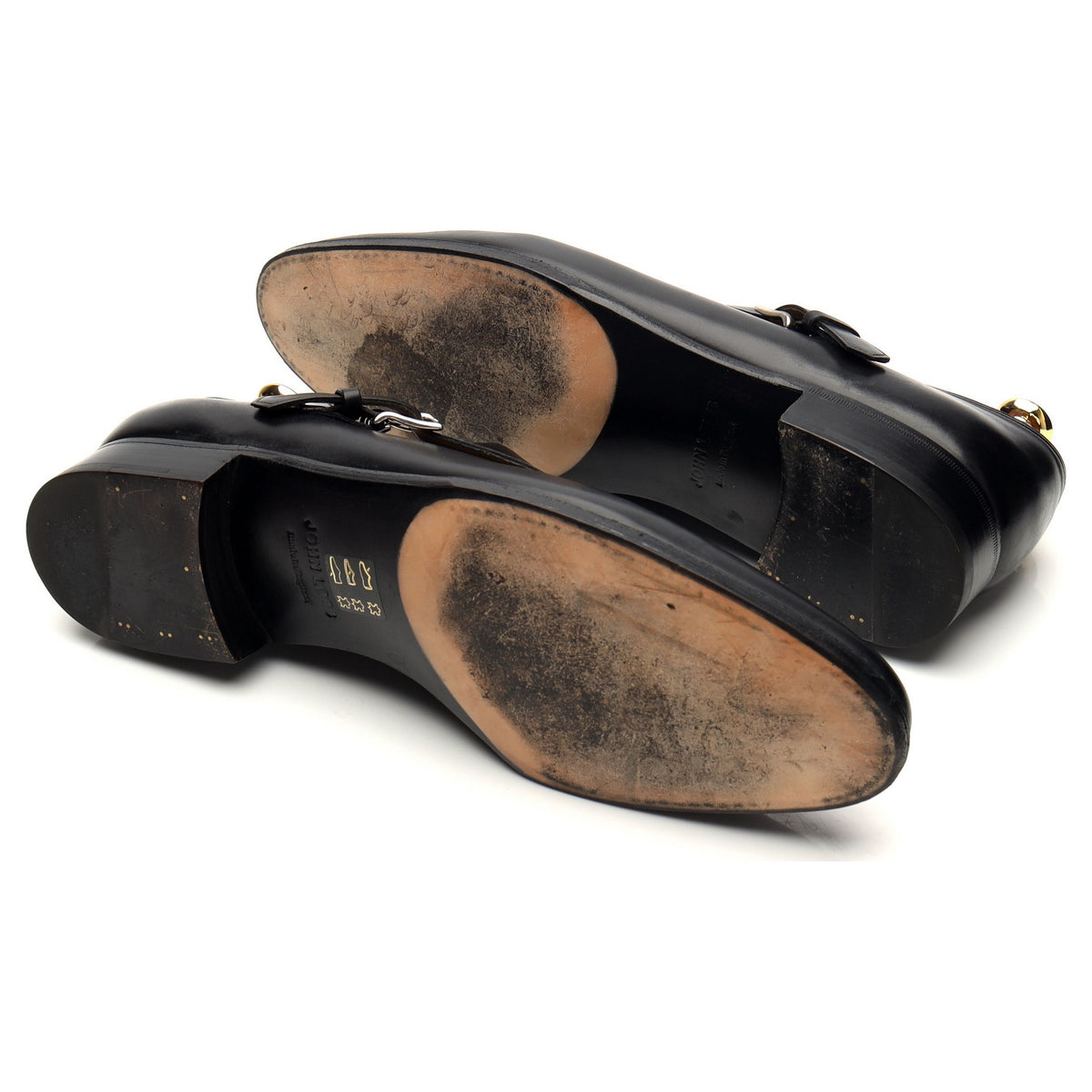 &#39;Jermyn II&#39; Black Leather Monk Strap UK 9 E