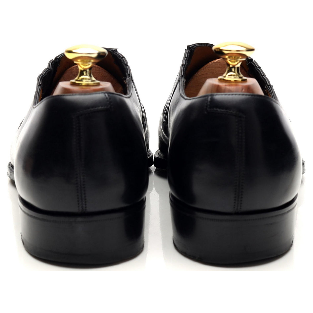Deco &#39;Flynn&#39; Black Leather Lazyman Slip On Loafers UK 8 E