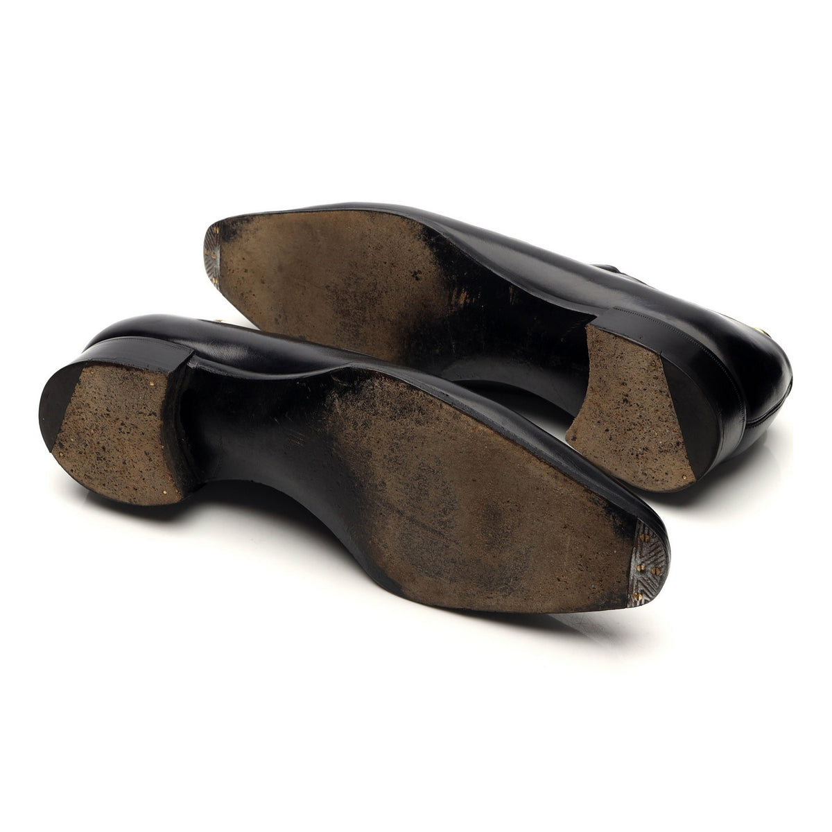 Deco &#39;Flynn&#39; Black Leather Lazyman Slip On Loafers UK 8 E